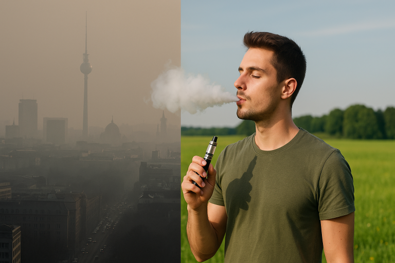 E-Zigarette vs. Berliner Stadtluft: Wer vergiftet dich wirklich? Ein ehrlicher Vergleich ohne Panikmache